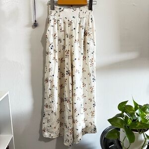 American Eagle Floral Wide Leg Palazzo Pants Boho Cottage Core Sz: XS Short